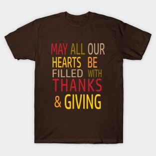 Hearts Filled with Thanks and Giving T-Shirt